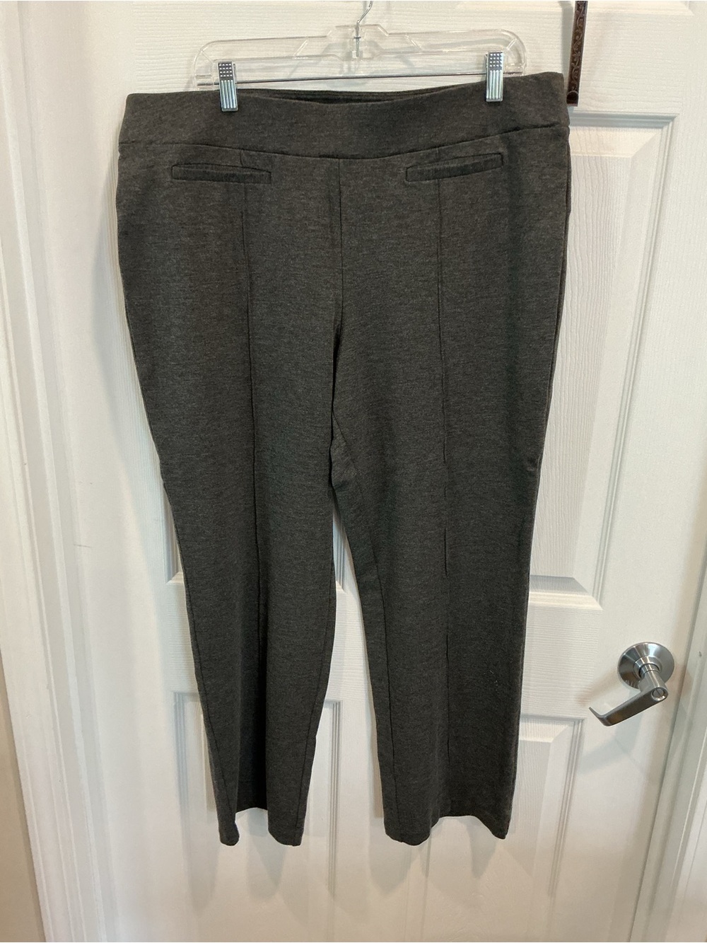 Cato Dark Gray Ponte Pull-On Trousers
